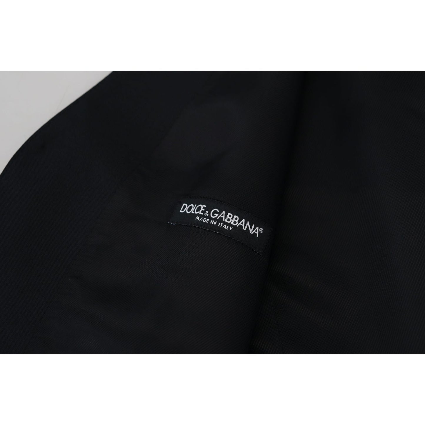 Dolce & Gabbana Elegant Black Formal Wool-Silk Dress Vest black-wool-stretch-waistcoat-formal-vest-2