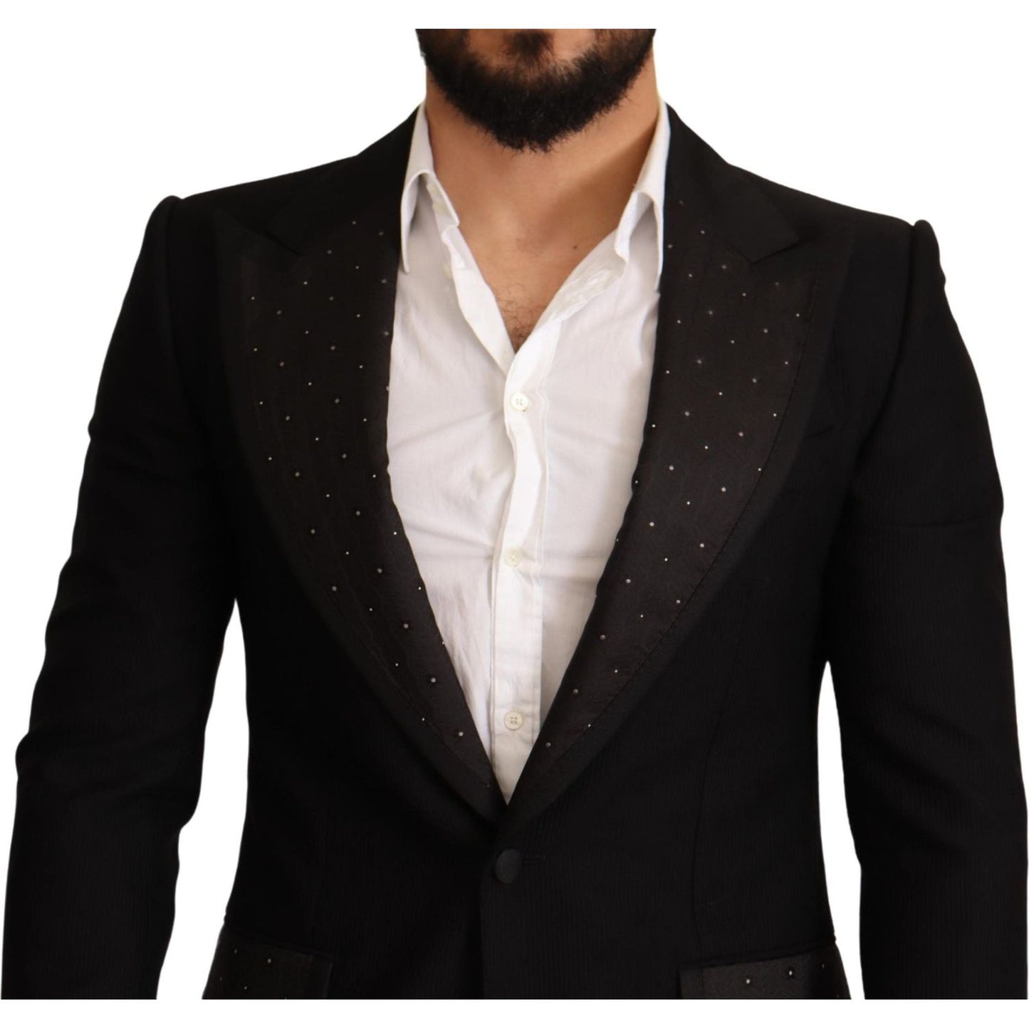 Dolce & Gabbana Elegant Slim Fit Black Blazer Jacket elegant-slim-fit-black-blazer-jacket