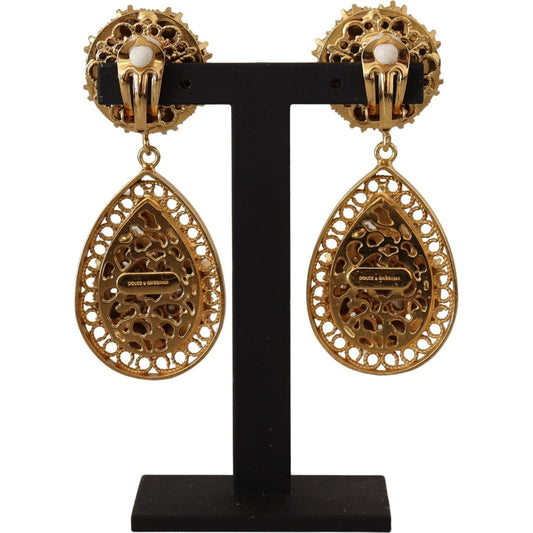 Baroque Multicolor Crystal Dangle Earrings Dolce & Gabbana