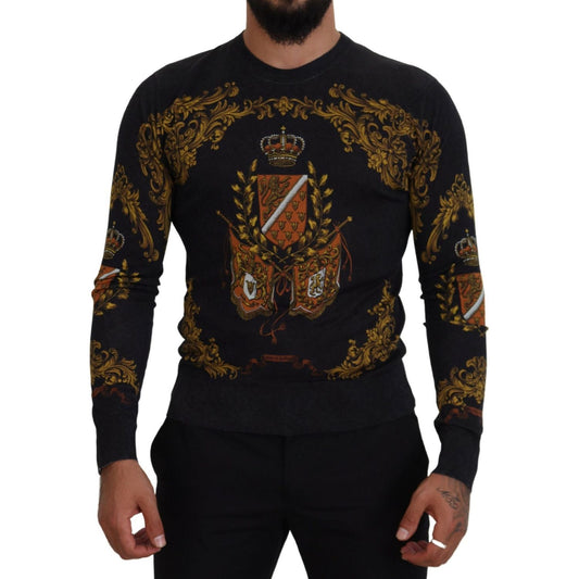 Dolce & Gabbana | Baroque Medal Motive Silk Sweater| McRichard Designer Brands   