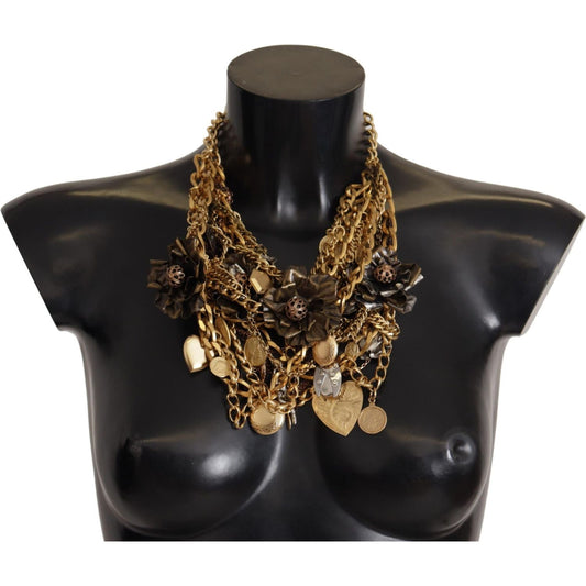 WOMAN NECKLACE Sicilian Glamour Gold Statement Necklace Dolce & Gabbana