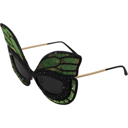 Dolce & Gabbana | Exquisite Sequined Butterfly Sunglasses| McRichard Designer Brands   