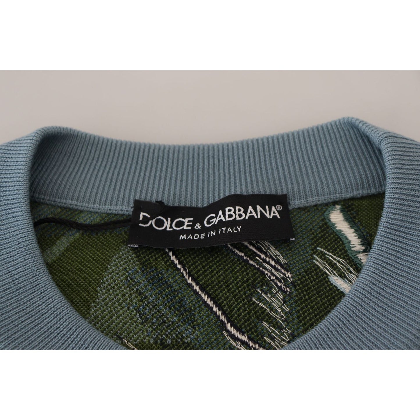 Dolce & Gabbana Jungle Embroidered Wool Silk Sweater multicolor-jungle-wool-pullover-logo-sweater