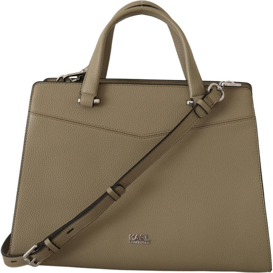 Karl Lagerfeld | Sage Green Leather Tote Bag| McRichard Designer Brands   