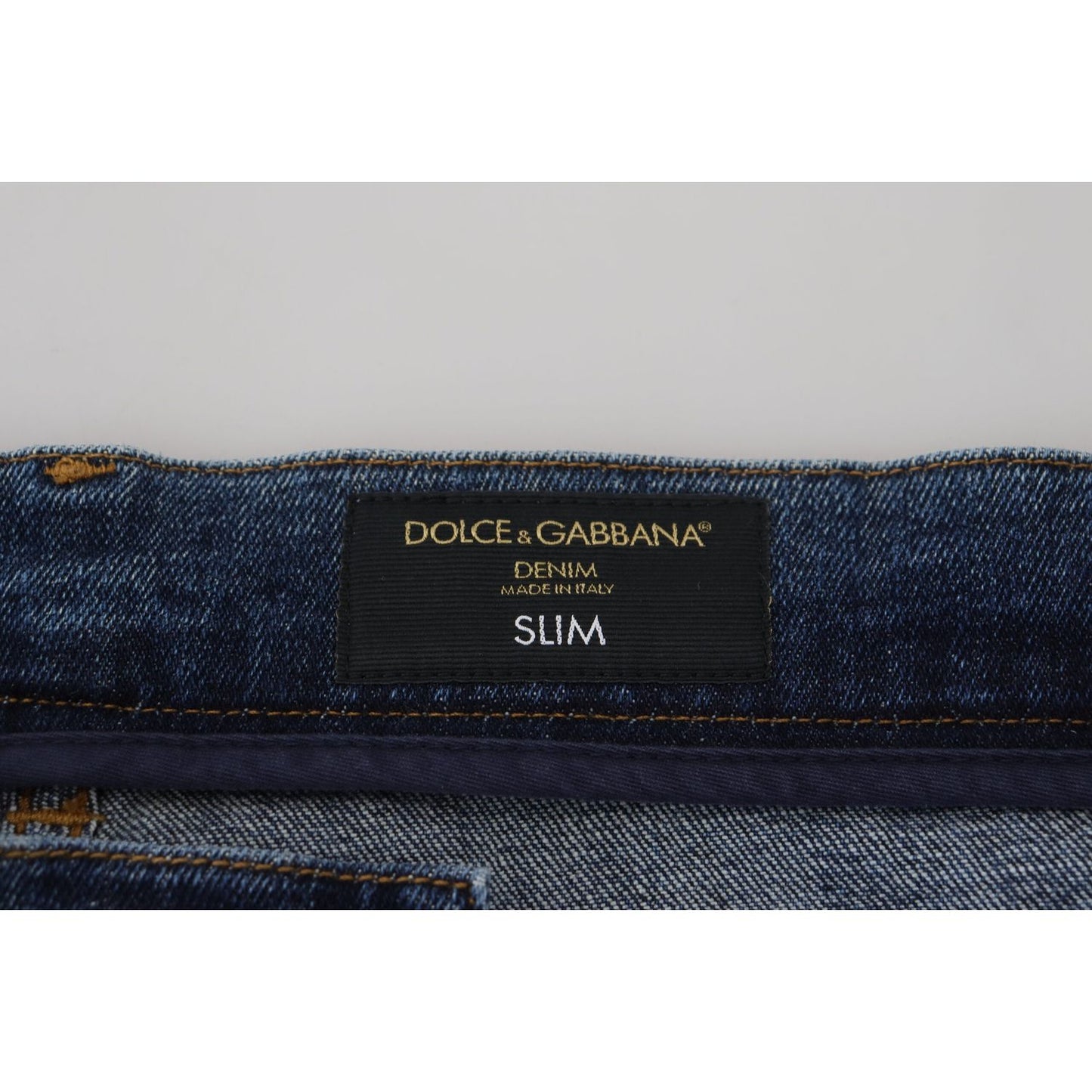 Dolce & Gabbana Elegant Skinny Blue Jeans blue-tattered-cotton-stretch-slim-denim-jeans