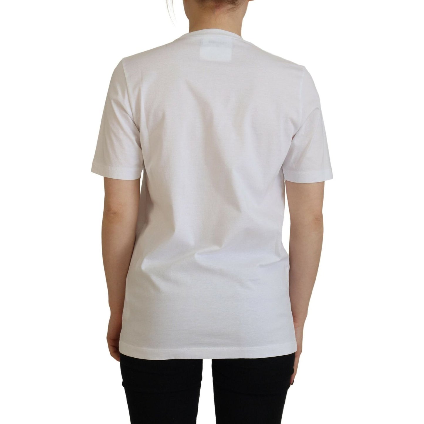 Dsquared² White Logo Patch Crewneck Short Sleeve Tee T-shirt white-logo-patch-crewneck-short-sleeve-tee-t-shirt