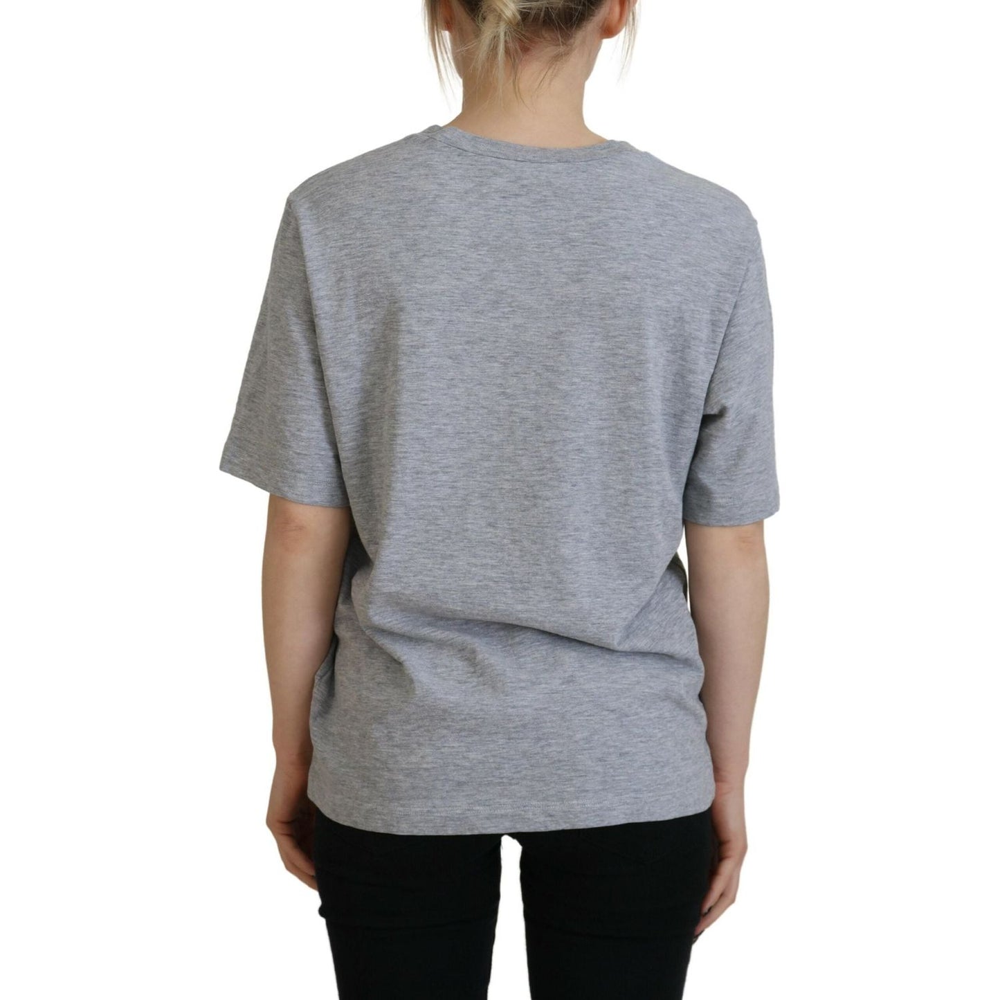 Dsquared² Gray Logo Cotton Crewneck Short Sleeve Tee T-shirt gray-logo-cotton-crewneck-short-sleeve-tee-t-shirt-1