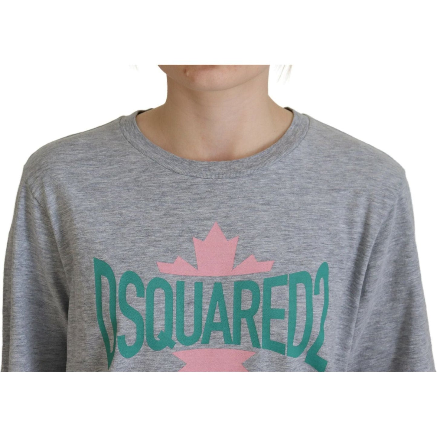 Dsquared² Gray Logo Cotton Crewneck Short Sleeve Tee T-shirt gray-logo-cotton-crewneck-short-sleeve-tee-t-shirt-1