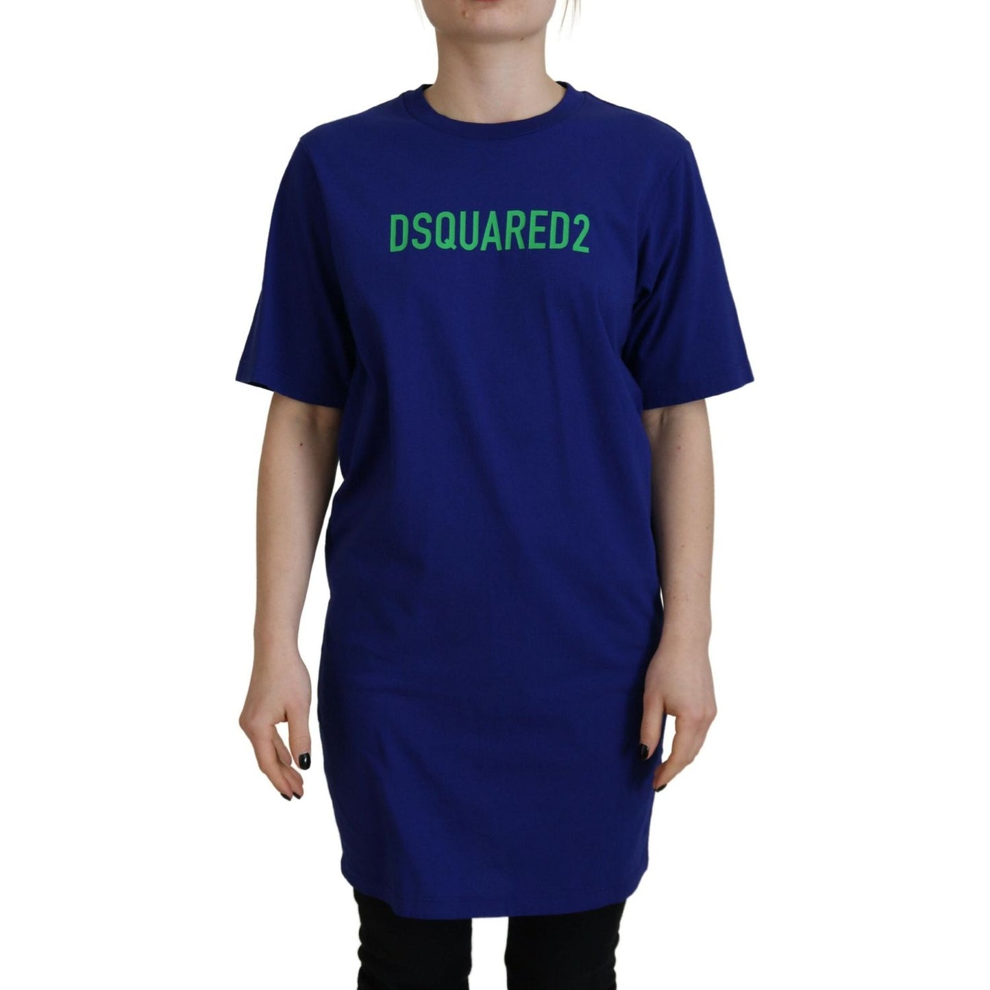 Dsquared² Blue Logo Cotton Crewneck Short Sleeve Tee T-shirt blue-logo-cotton-crewneck-short-sleeve-tee-t-shirt