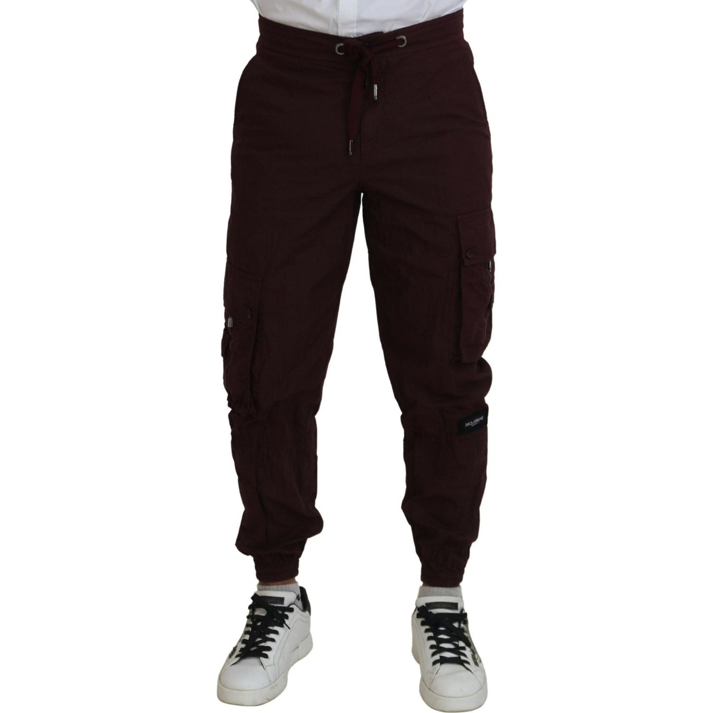 Dolce & GabbanaElegant Burgundy Cotton Jogger PantsMcRichard Designer Brands£489.00