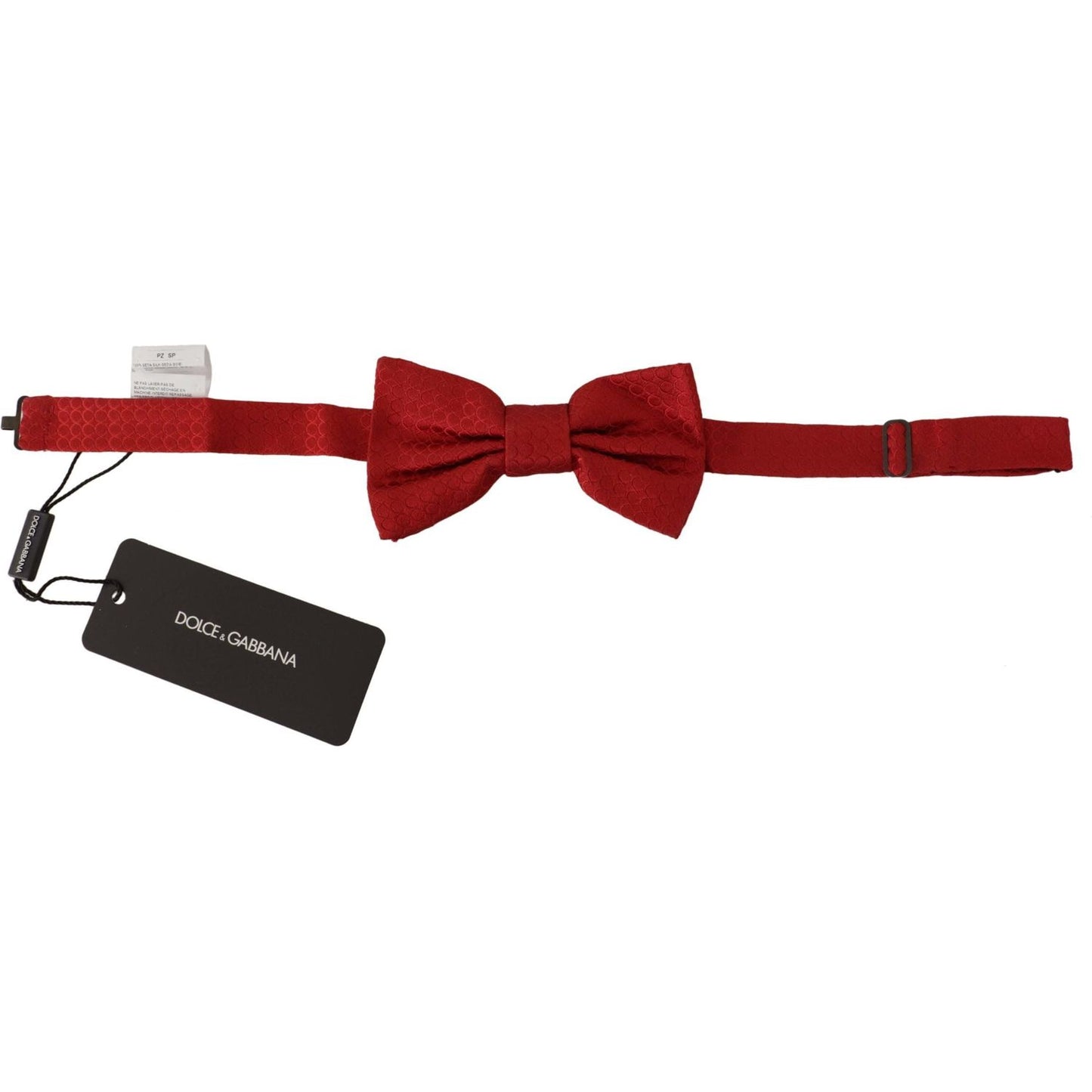 Dolce & Gabbana Elegant Red Silk Tied Bow Tie elegant-red-silk-tied-bow-tie IMG_7627-scaled-3b41385b-ddc.jpg