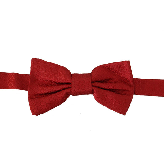 Dolce & Gabbana Elegant Red Silk Tied Bow Tie elegant-red-silk-tied-bow-tie IMG_7628-scaled-7d42782b-1a4.jpg