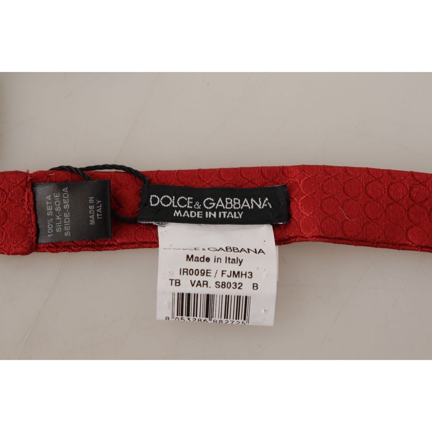 Dolce & Gabbana Elegant Red Silk Tied Bow Tie elegant-red-silk-tied-bow-tie IMG_7633-scaled-ba52c3f4-940.jpg