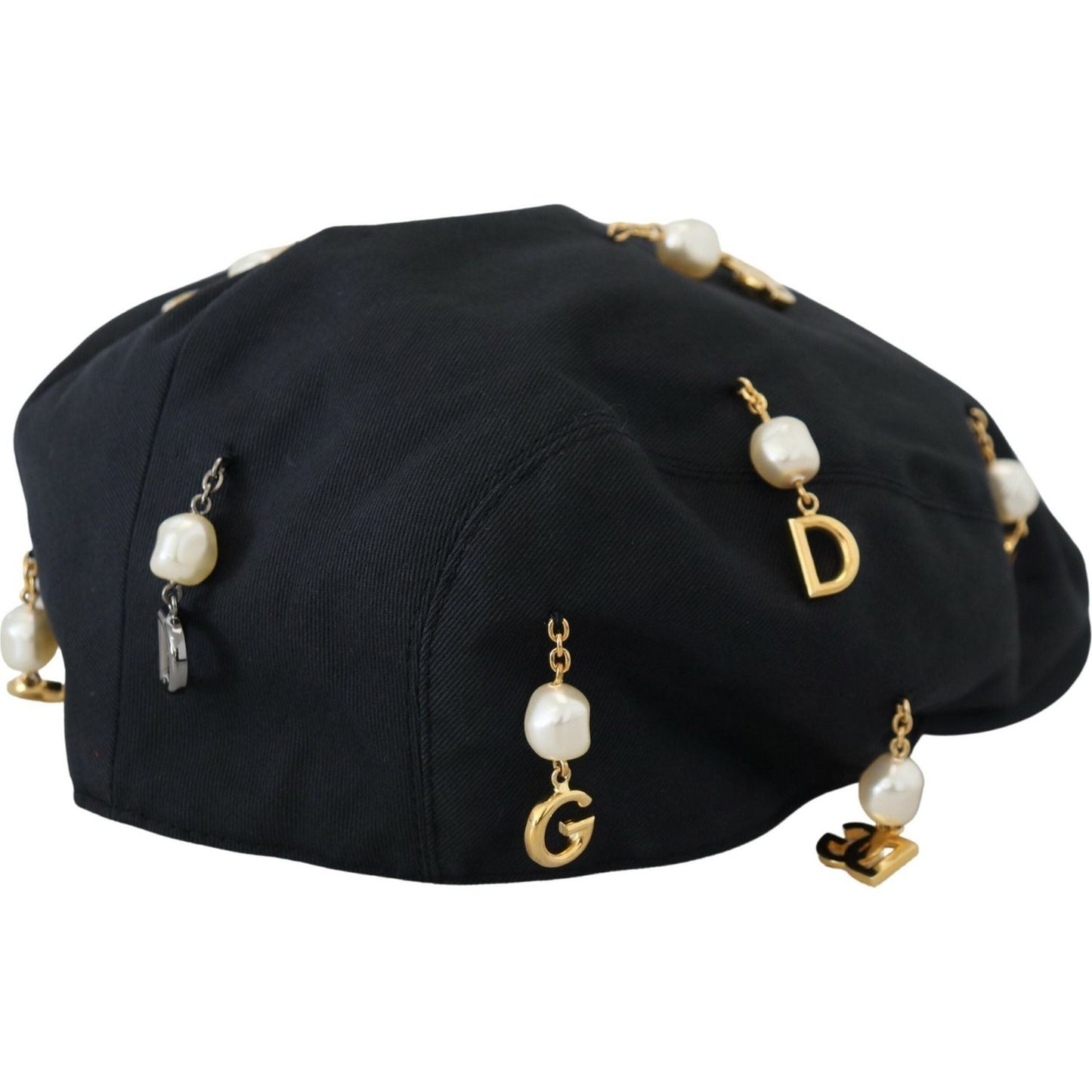 Elegant Black Cotton Newsboy Hat