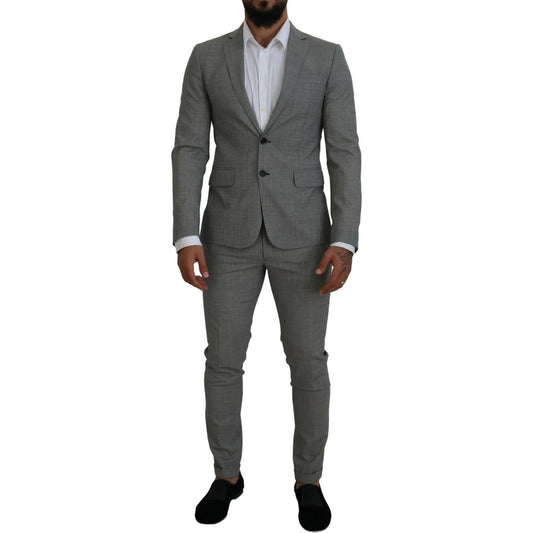 Dsquared² Gray Wool Single Breasted 2 Piece PARIS Suit gray-wool-single-breasted-2-piece-paris-suit