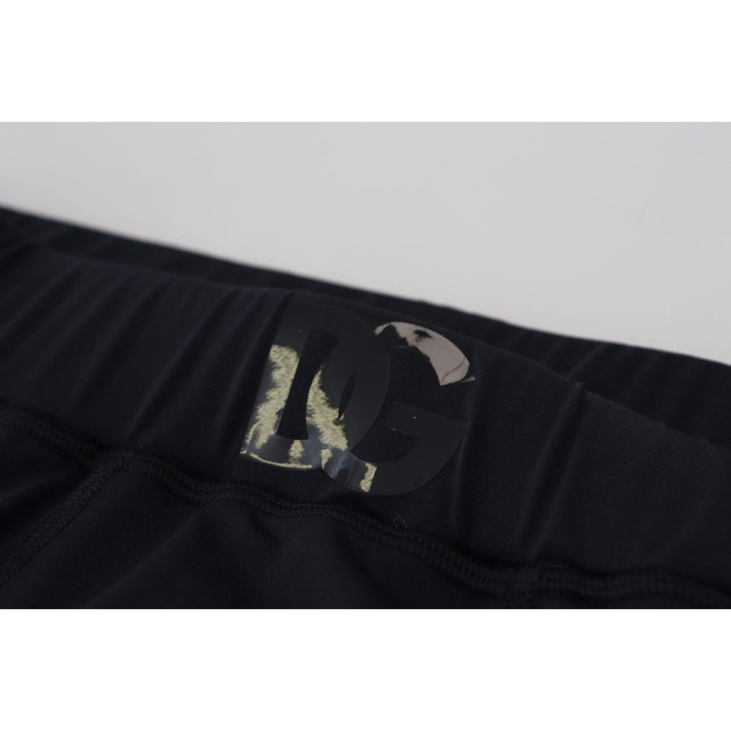 Dolce & Gabbana Sleek Black Designer Pants black-nylon-slim-fit-stretch-pants