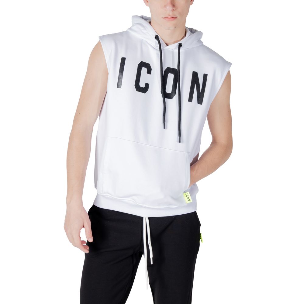 Icon White Cotton Hoodie
