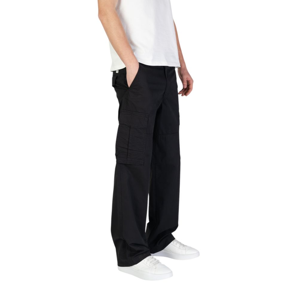 Jack Jones Black Cotton Cargo Pants