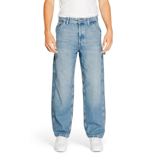 Jack Jones Blue Cotton Relaxed Fit Jeans