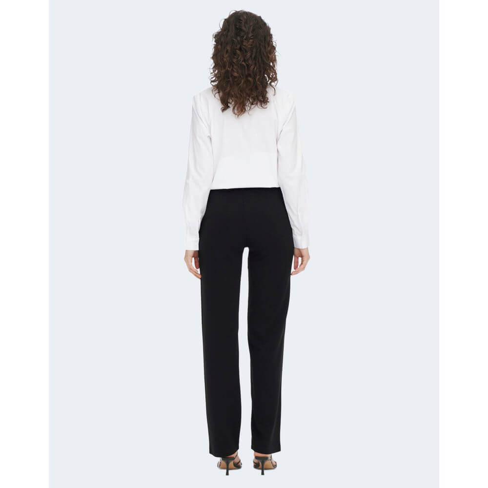 Jacqueline De Yong Black Elastane Pant