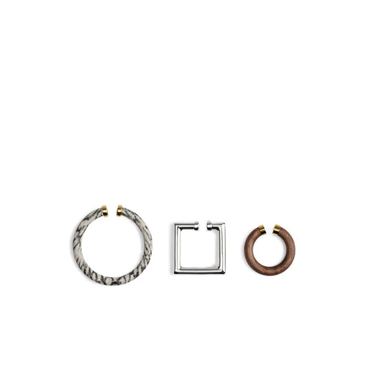 Jacquemus Trio of geometric ear-cuffs. Jewellery