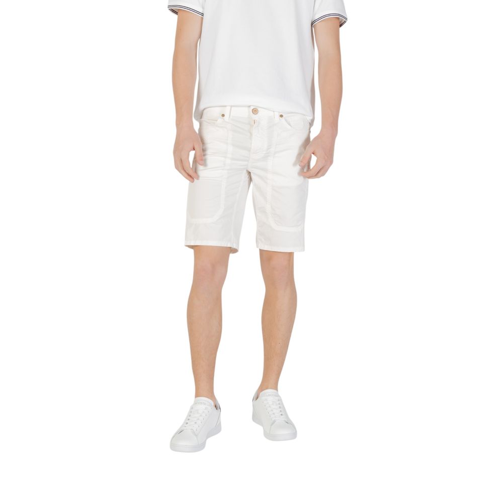 Jeckerson White Cotton Bermuda Shorts