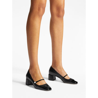 Jimmy Choo Elisa 45 Nappa and Patent Leather Pumps