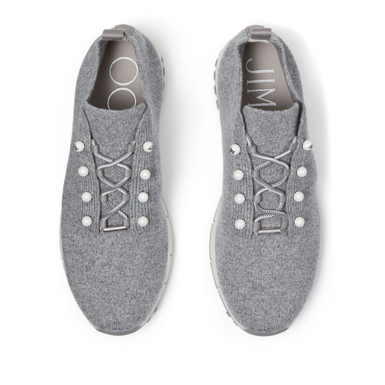 Jimmy Choo Veles Cashmere Knit Trainers Sneakers