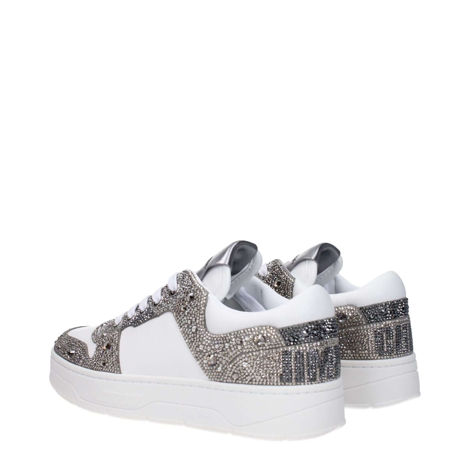 Jimmy Choo White Leather Chunky Sneakers