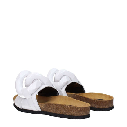 Jw Anderson White Leather Slippers