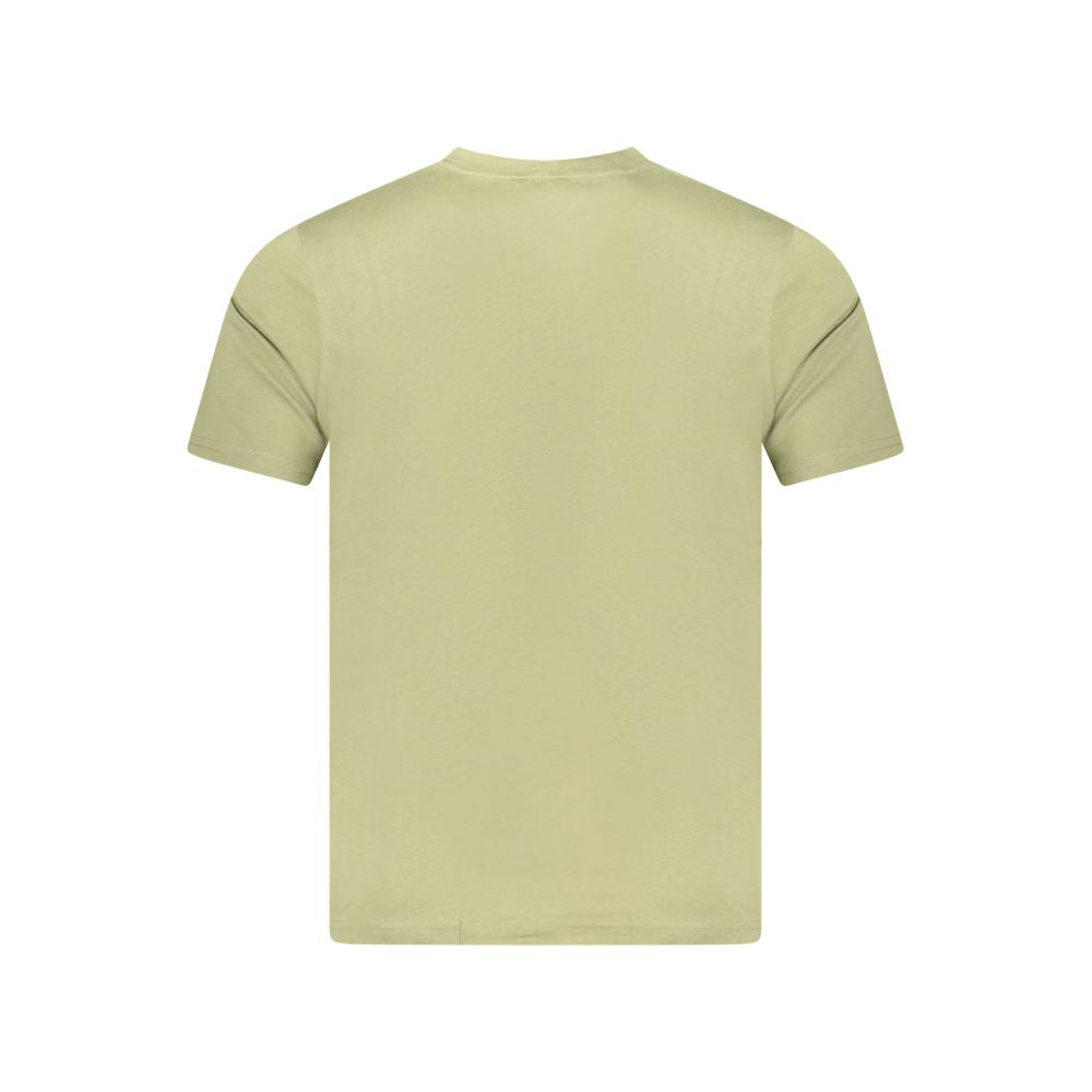 Back view of K-WAY Green Cotton Men T-Shirt displaying its casual luxury design.