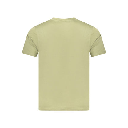 Back view of K-WAY Green Cotton Men T-Shirt displaying its casual luxury design.