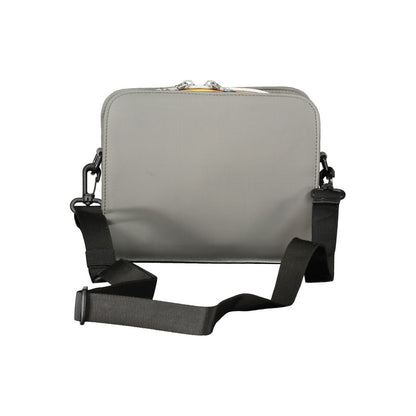 K-WAY Green Polyamide Handbag with adjustable strap, external and internal pockets, contrasting details, zip closure, and logo.