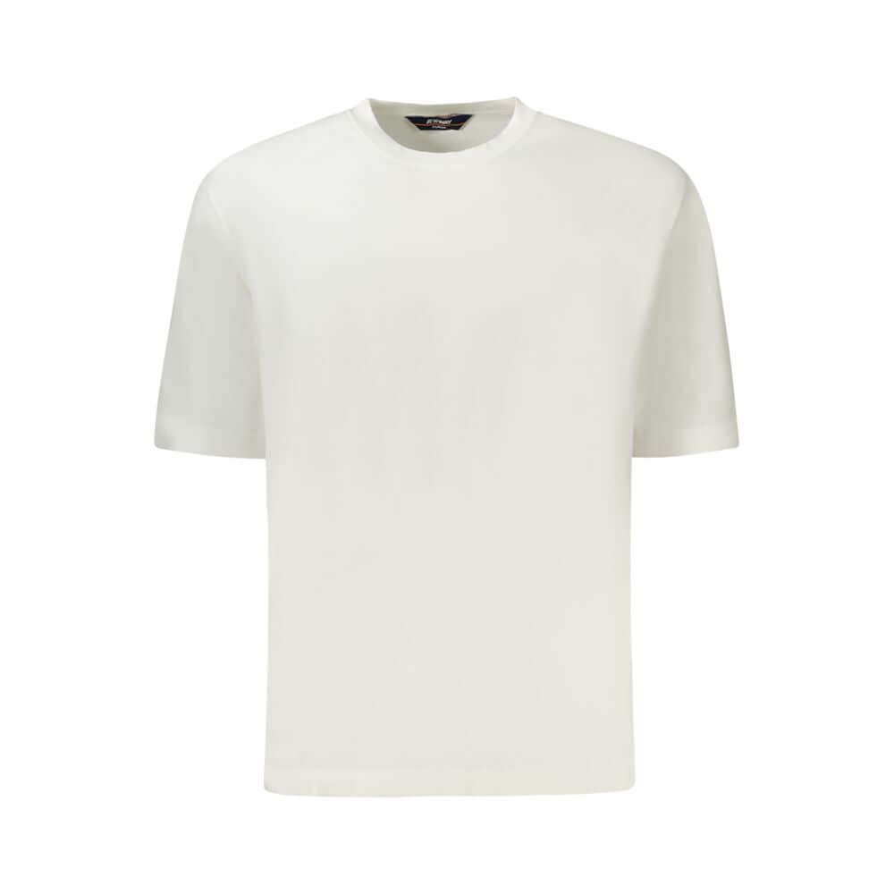 K-WAY White Cotton Sweater, crew neck short sleeved t-shirt with logo