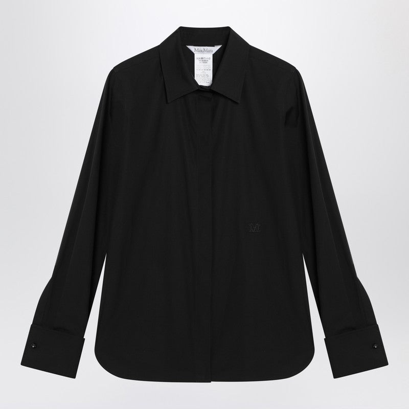 Max Mara Black cotton shirt with logo KNUTCO/R_MAXM-005_102