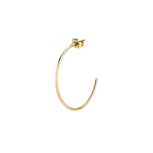 LA PETITE STORY JEWELRY Mod. LPS02AQM12 gold hoop earring on a white background, emphasizing elegant fashion accessory.