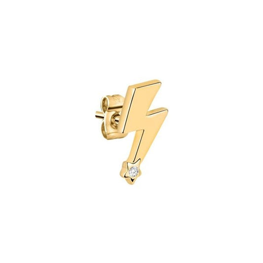 LA PETITE STORY JEWELRY Mod. LPS02ARQ08 gold lightning bolt earring with star detail