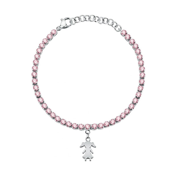 LA PETITE STORY JEWELRY Mod. LPS05ASF35 bracelet with pink stones and pendant