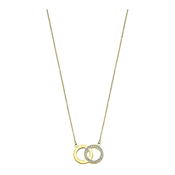 Necklace from LOTUS JEWELS JEWELRY Mod. LS1913-1/3 with gold chain and interlocking circles
