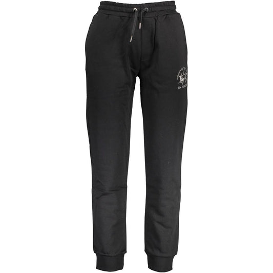 La Martina Black Cotton Pant