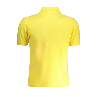 La Martina Yellow Cotton Men Polo Shirt