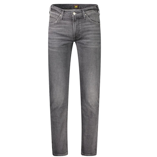 Lee Black Cotton Men Jeans in a modern straight fit, showcasing high-quality craftsmanship and style for everyday sophistication.