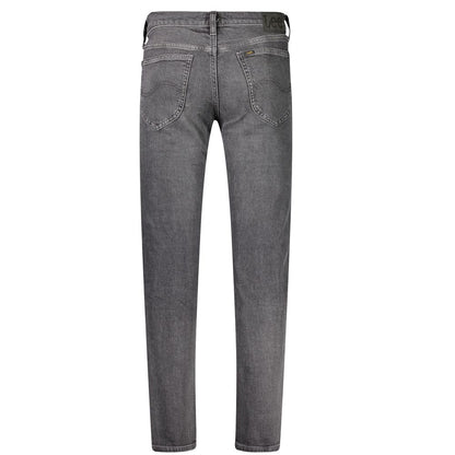 Lee Black Cotton Men Jeans, stylish back view showcasing modern design and discreet logo, ideal for a confident, sophisticated look.