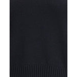 Lisa Yang Mable Sweater in monochrome cashmere with ribbed crew neck, cuffs, and hem detailing.