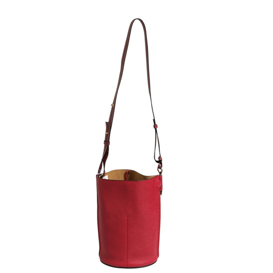 Loewe Gate Raspberry & Wine Leather Bucket Bag