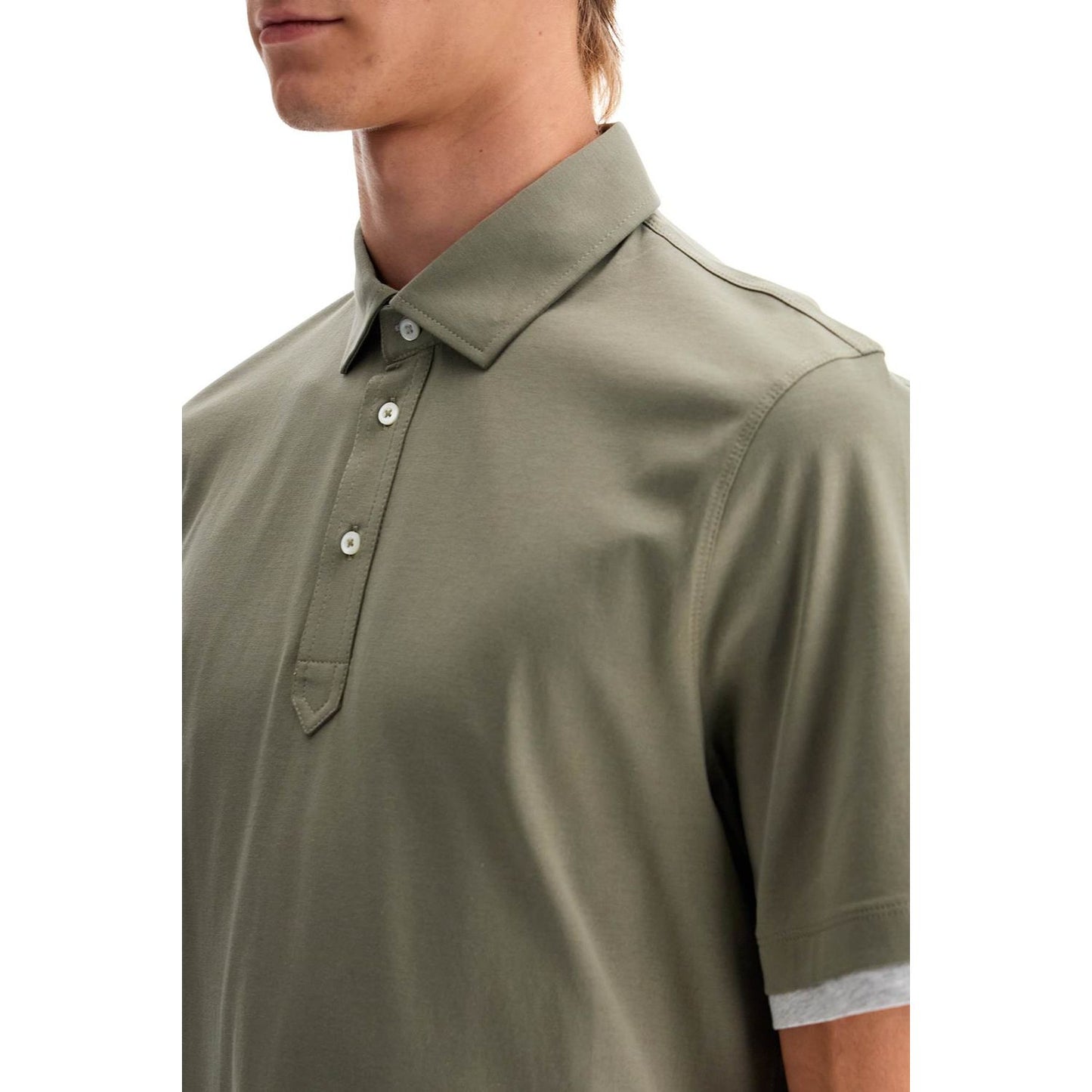 Brunello Cucinelli polo with faux Topwear Brunello Cucinelli