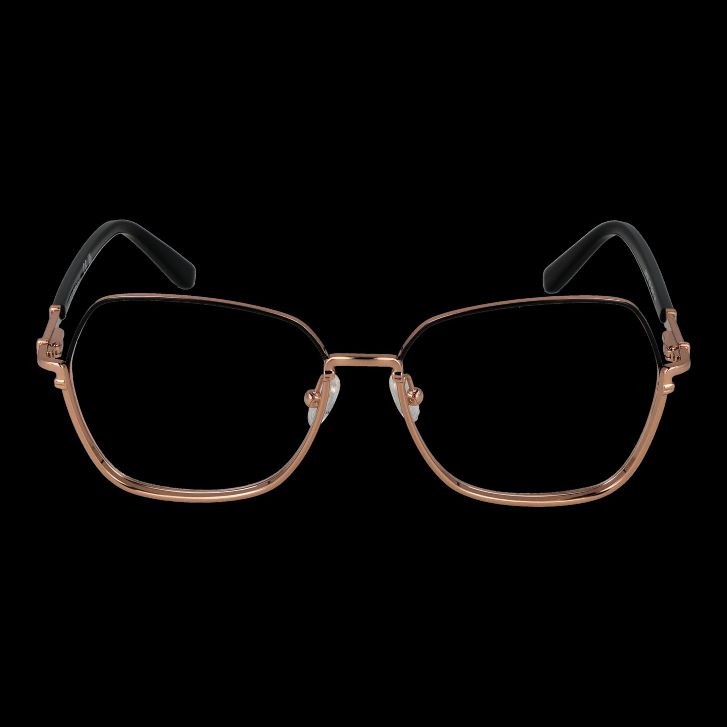 Alt Tag: MARCIANO BY GUESS MOD. GM0380 55005 lady's eyeglasses in a stylish frame on black background.