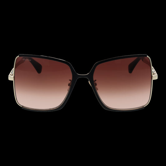 Front view of MAX MARA MOD. MM0070-H 5832F sunglasses for ladies with gradient lenses on black background.