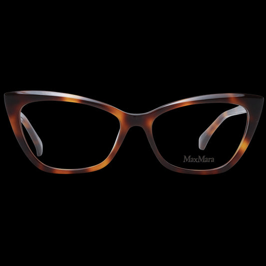 MAX MARA MOD. MM5016 54052 lady's eyewear with tortoiseshell frame on black background, elegant women's fashion glasses