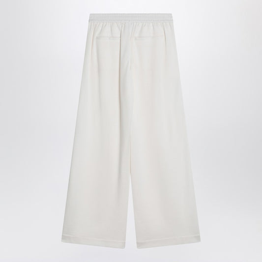 Brunello Cucinelli Wide white trousers in cotton and silk MD828SM689CO/Q_CUCIN-C8329_323